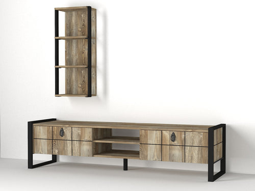 Set comodă TV DYLAN 2 uși 5 rafturi 185 cm, Opțiuni culoare
