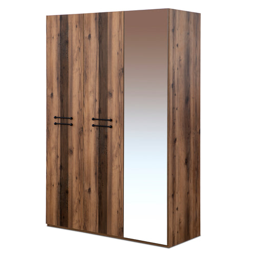 Dulap LOTTO 3 uși 136 x 201 cm, Nuc