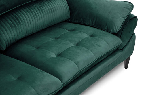 Canapea extensibilă 3 locuri MONREAL, Tip material:&nbsp;Catifea exclusivă, Tipul picioarelor: Poliuretan cu acoperire naturală foarte durabil, detalie