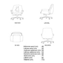 Scaun Consiliu Directorial SALDA 100 C, Opțiuni culoare - Maroom