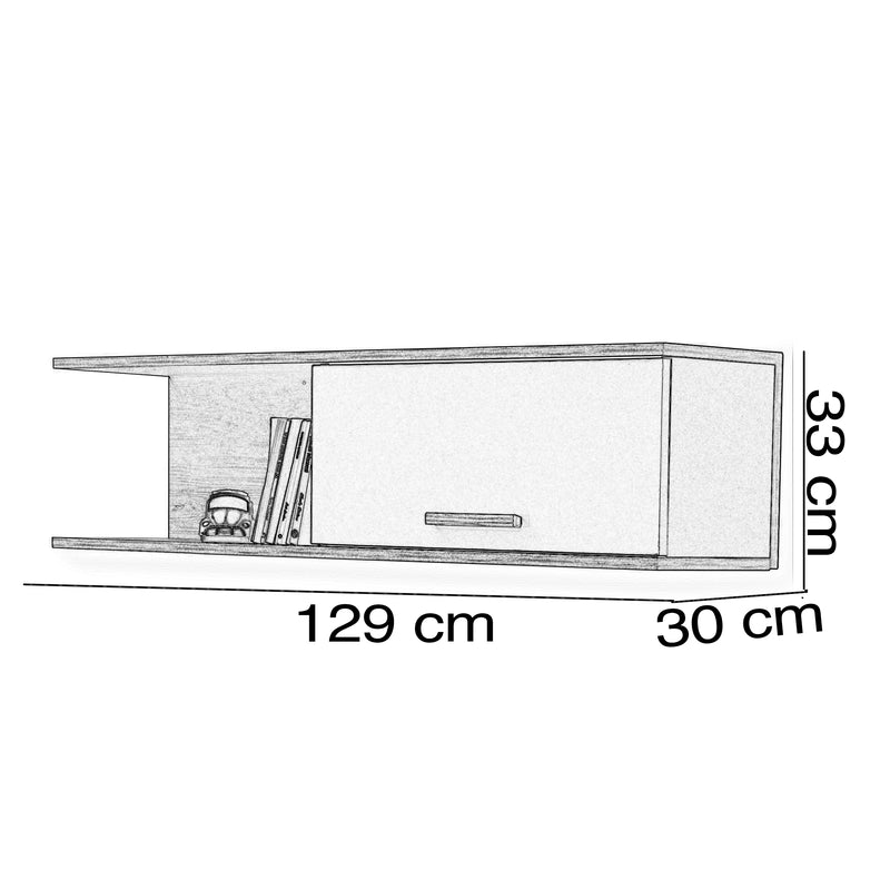 Dulap de perete FULYA 1 raft 1 uşa 129 x 33 cm