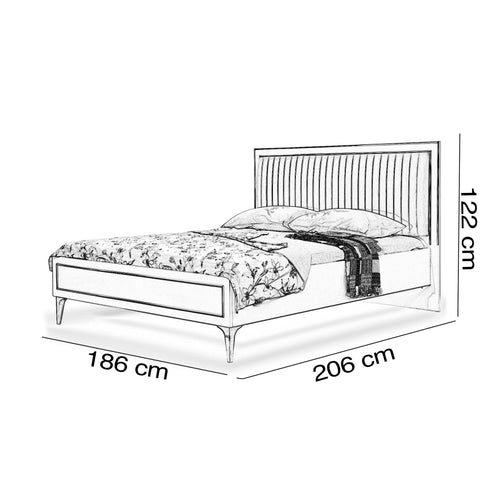 Pat OSLO 180 x 200 cm, Gri - Maroom