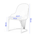 Scaun MIRELLA, Opțiuni culoare - Maroom