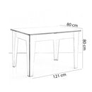 Masă extensibilă LOTTO 121 ( 156 ) x 80 cm, Nuc - Maroom