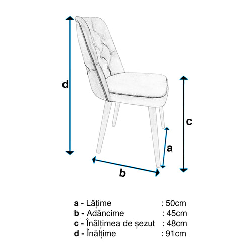 Scaun ELEGANTE, Opţiuni culoare - Maroom