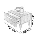 Noptieră EMPOLI 1 sertar 59 x 45 cm - Maroom