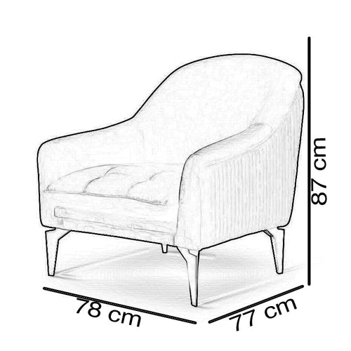 Fotoliu MONREAL 78 cm, Opțiuni culoare - Maroom