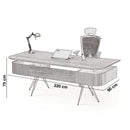 Birou directorial KAYRA 2 sertare 220 x 90 cm, Opțiuni culoare - Maroom