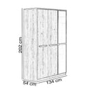 Dulap EMPOLI 3 uşi 134 x 202 cm - Maroom