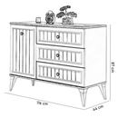 Comodă LENA 1 ușă 3 sertare 116 x 87 cm - Maroom