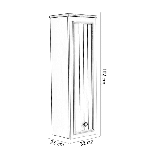 Dulap de perete LENA 1 ușă 32 x 102 cm - Maroom