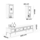 Dulap de perete OSLO 1 ușă 36 x 80 cm, Alb 