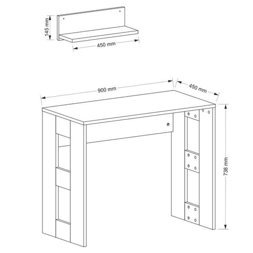 Birou FAITH  1 raft 90 x 45 cm - Maroom
