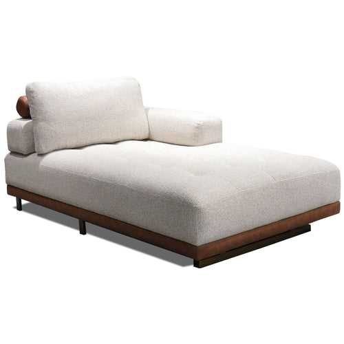 Colțar modular extensibil ASTRA cu șezlong 330 x 180 cm, Crem-Maro - Maroom