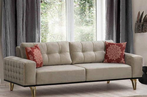 Canapea extensibilă 3 locuri SEMENTA Gold 220 cm, Easy clean, Opțiuni culoare