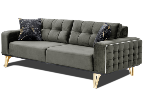 Canapea extensibilă 3 locuri SEMENTA Gold 220 cm, Easy clean, Opțiuni culoare