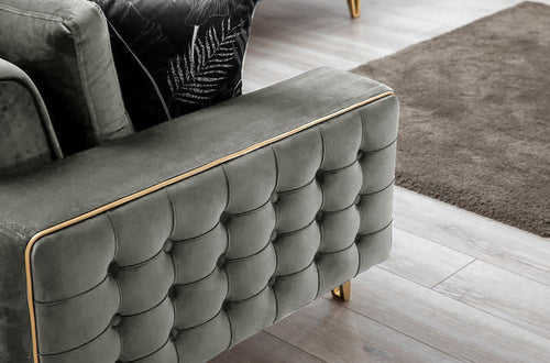 Canapea extensibilă 3 locuri SEMENTA Gold 220 cm, Easy clean, Opțiuni culoare