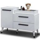 Comodă EMPOLI ALB 1 ușă 3 sertare 116 x 85 cm - Maroom