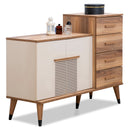 Comodă FULYA 2 uşi 4 sertare 126 x 94 cm - Maroom