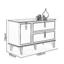 Comodă SEMENTA 1 ușă 2 sertare 132 x 79 cm - Maroom