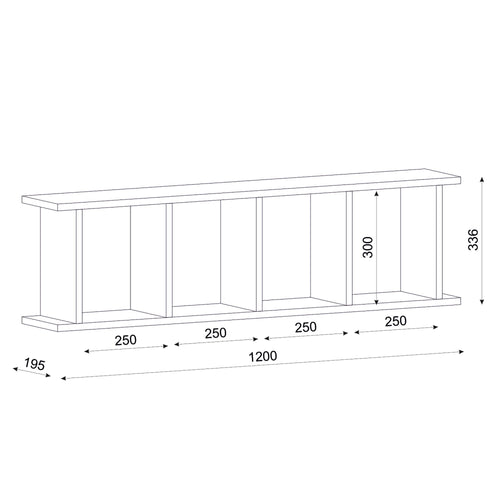 Raft de perete ROAGEN 120 x 34 cm - Maroom