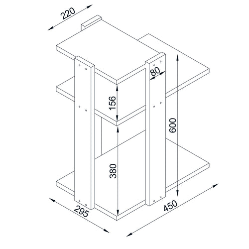 Măsuță ELLIE 1 raft 45 x 30 cm - Maroom