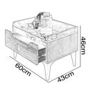 Noptieră TORINO 1 sertar 60 x 46 cm - Maroom