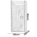 Dulap de perete TORINO 1 ușă 36 x 80 cm - Maroom