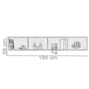 Raft de perete TORINO 164 cm - Maroom