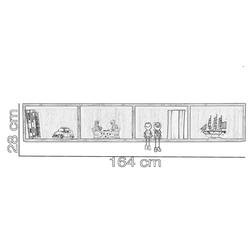 Raft de perete TORINO 164 cm