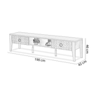 Comodă TV  BADE 2 sertare 2 Rafturi 190 cm - Maroom