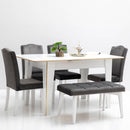 Masă extensibilă LOTTO 121 ( 156 ) x 80 cm, Nuc