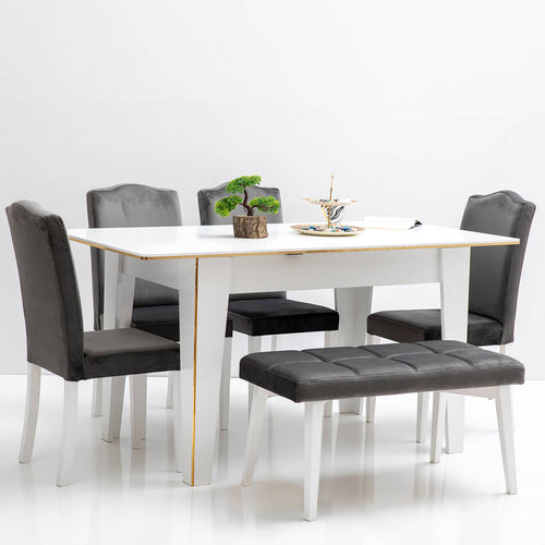 Masă extensibilă LOTTO 121 ( 156 ) x 80 cm, Nuc