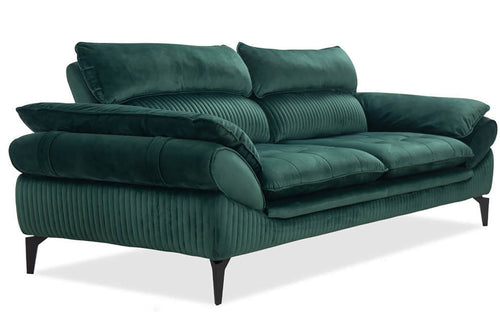 Canapea extensibilă 3 locuri MONREAL, Tip material:&nbsp;Catifea exclusivă, Tipul picioarelor: Poliuretan cu acoperire naturală foarte durabil